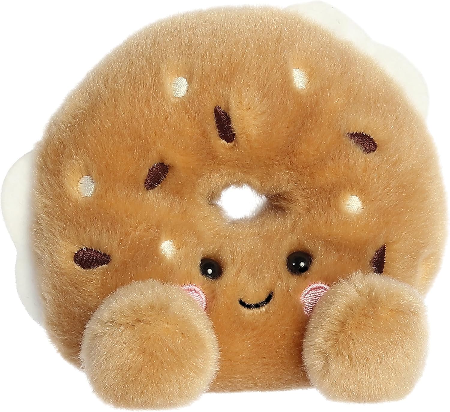 Aurora® Adorable Palm Pals™ Tony Everything Bagel™ Stuffed Animal - Fun Collectible Plush for Kids and Adult Collectors - Perfect for Decorating Rooms and Birthday Gifts - Brown 4.5 Inches