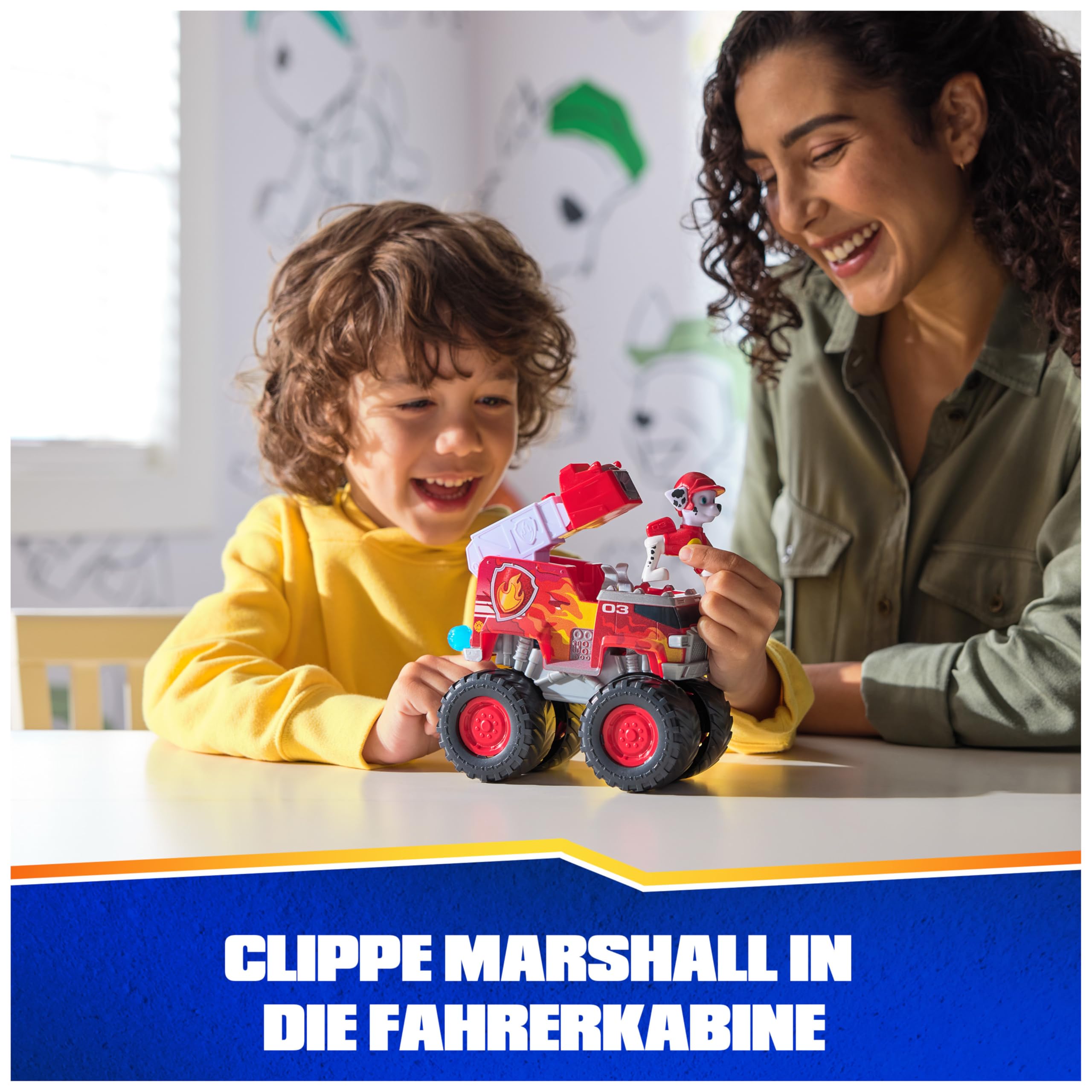 Paw Patrol - Pat Patrol - Figurka pojazdu Marcus Rescue Wheels - Figurka Pana Patrolu do kolekcjonowania - 2 pociski - Zabawka Pat Patrol - Samochód dziecięcy - Zabawka dla dzieci od 3 lat