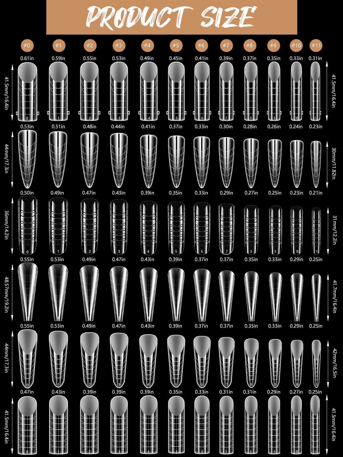 EBANKU 288PCS Clear Dual Nail Forms System - Image 2