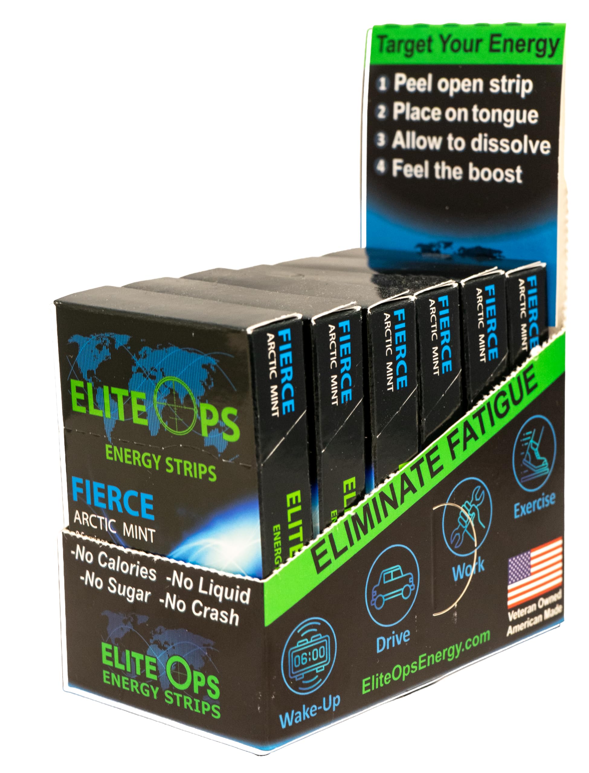 Elite Ops Energy Strips Fierce Arctic Mint (48 Servings)
