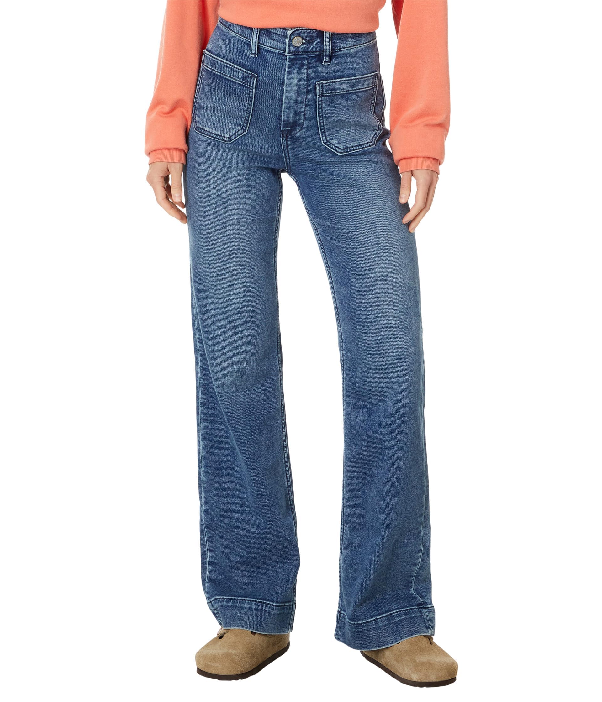 Faherty Womens Stretch Terry Patch Pocket Pants