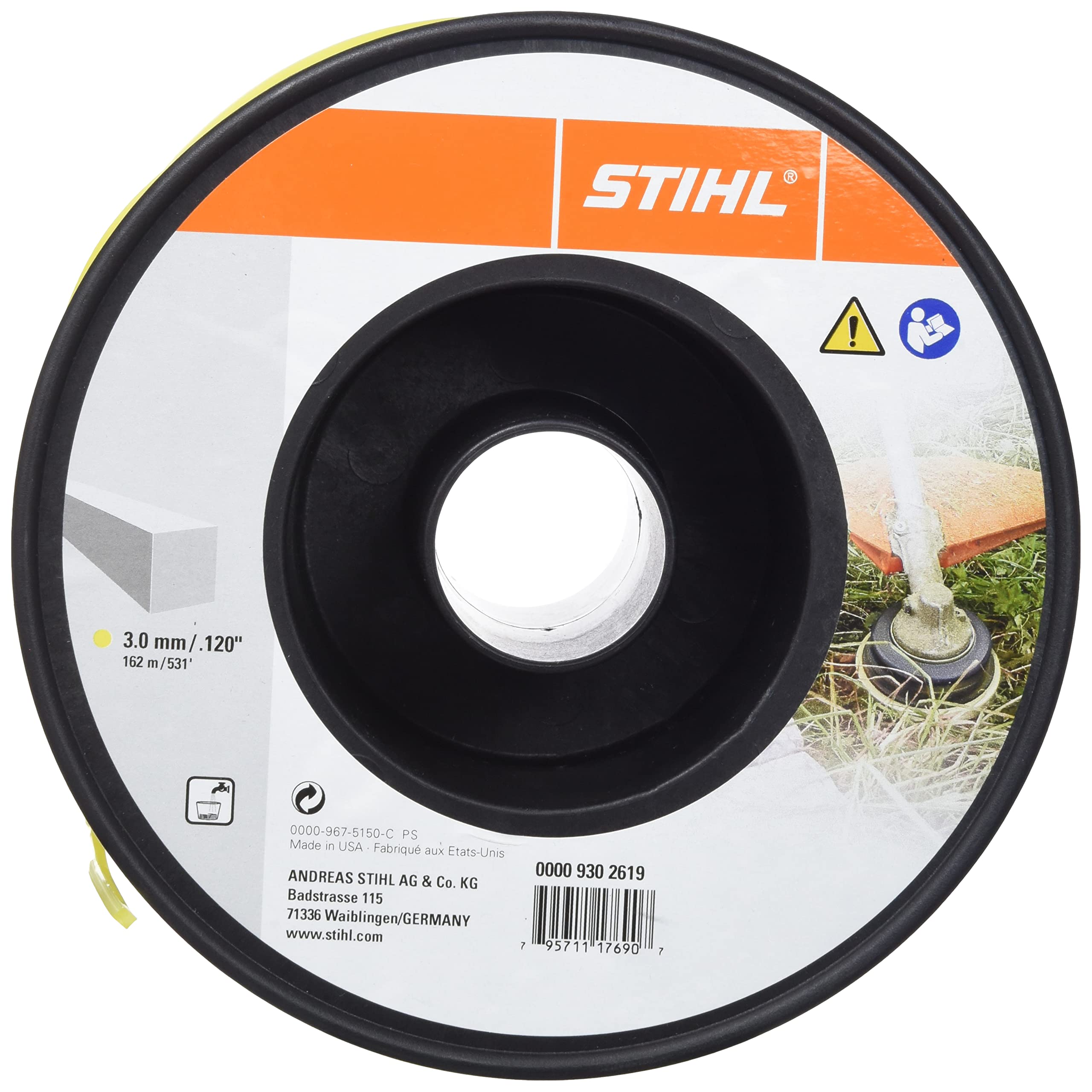 Stihl - Filo da taglio giallo, 3,0 mm