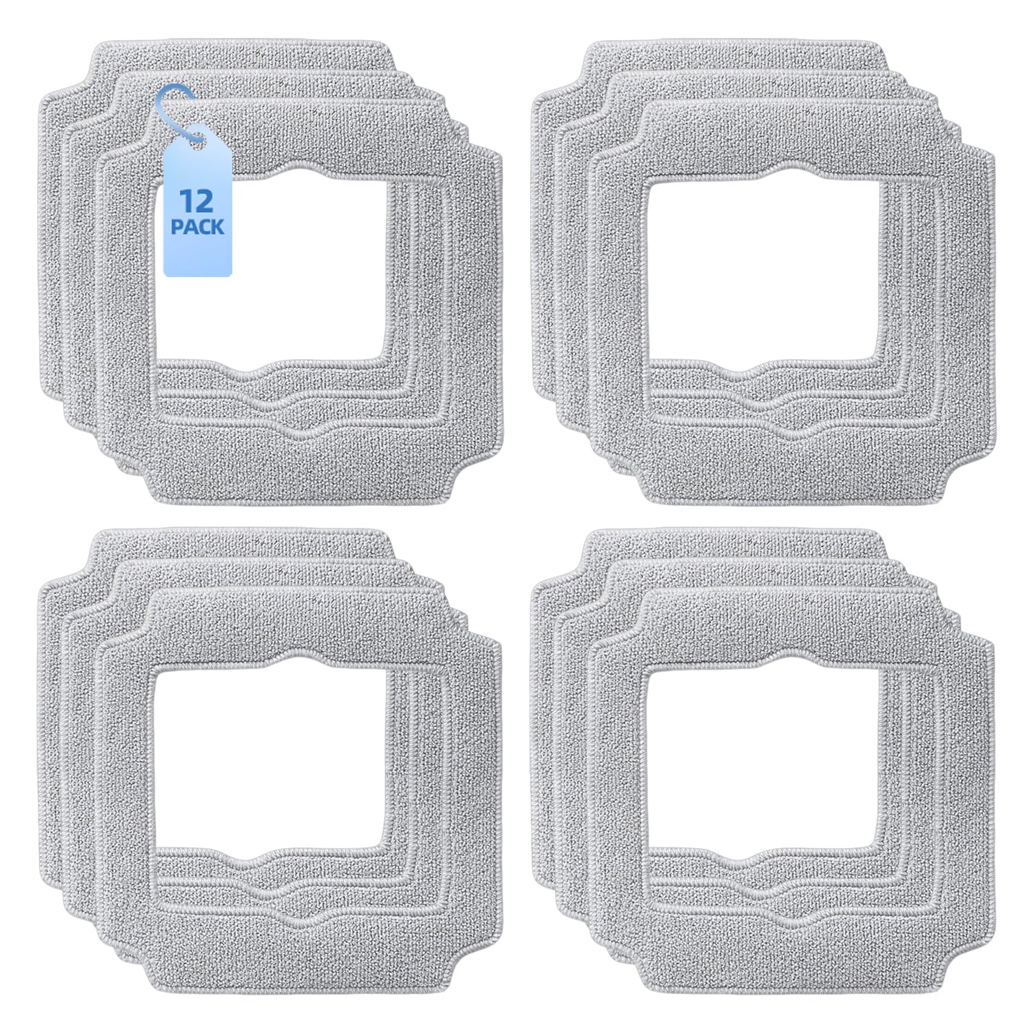 Photo 1 of 12 Pack Replacement Mop Pads for ECOVACS WINBOT MINI2 Window Cleaning Robot, Washable & Reusable Microfiber Mop Cloth Refill, Winbot Accessories Cleaning Rag