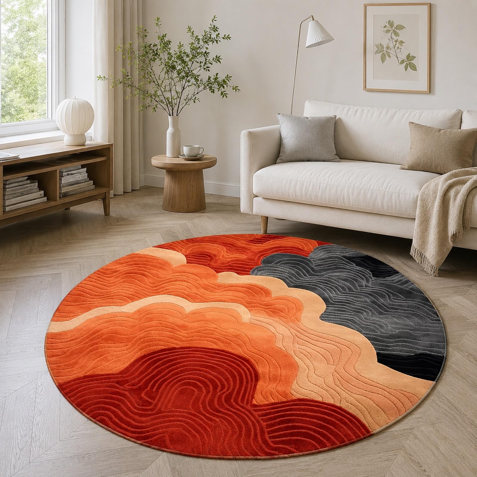 Tapis moderne poils courts lavable et résistant intérieur extérieur