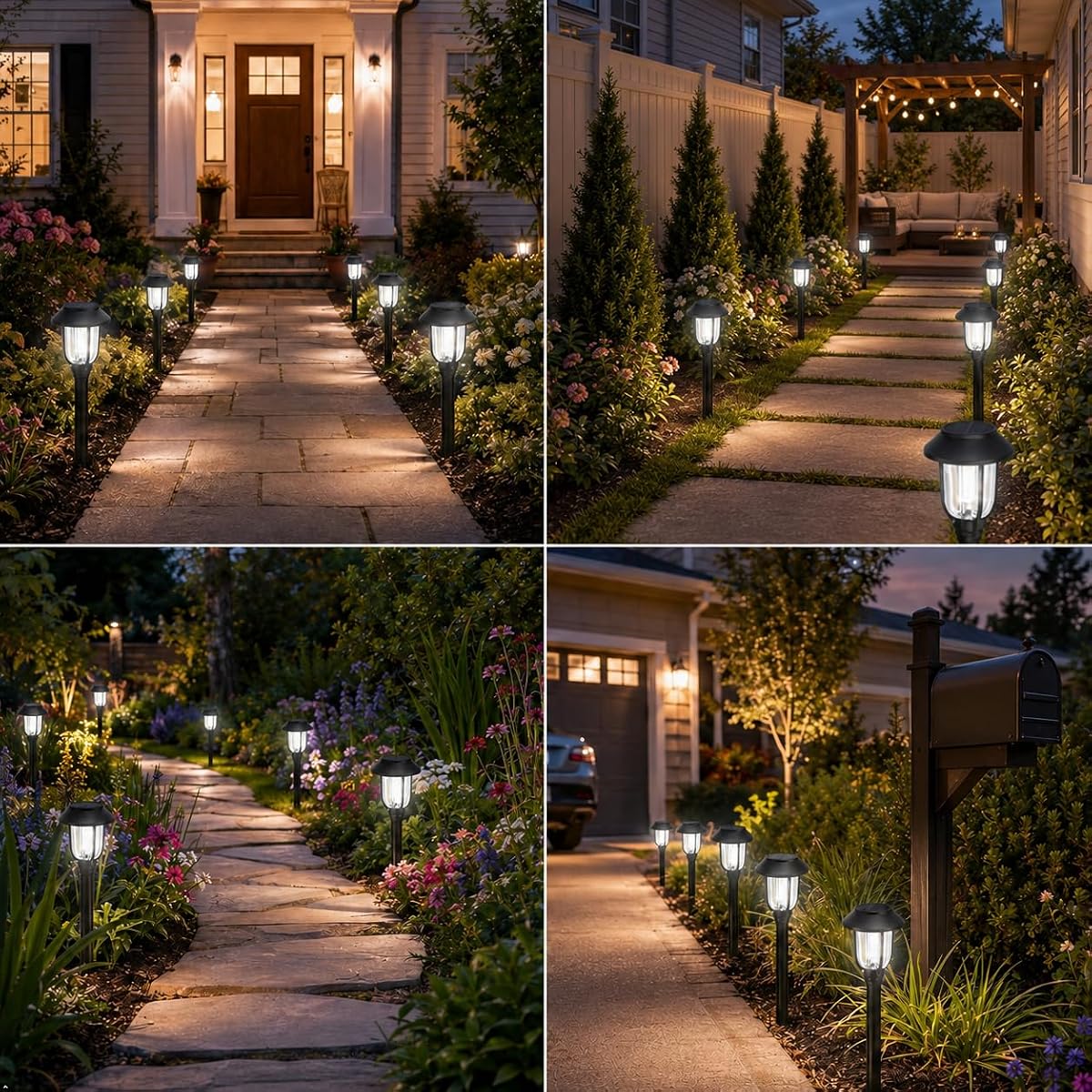 Mancra Solar Pathway Lights Outdoor - Cool White & Warm White view 4