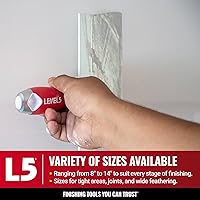 Vista 5 de Espátula de acero inoxidable de 8" con mango de agarre suave - LEVEL5 Grado profesional Extremo martillo de metal 5-134