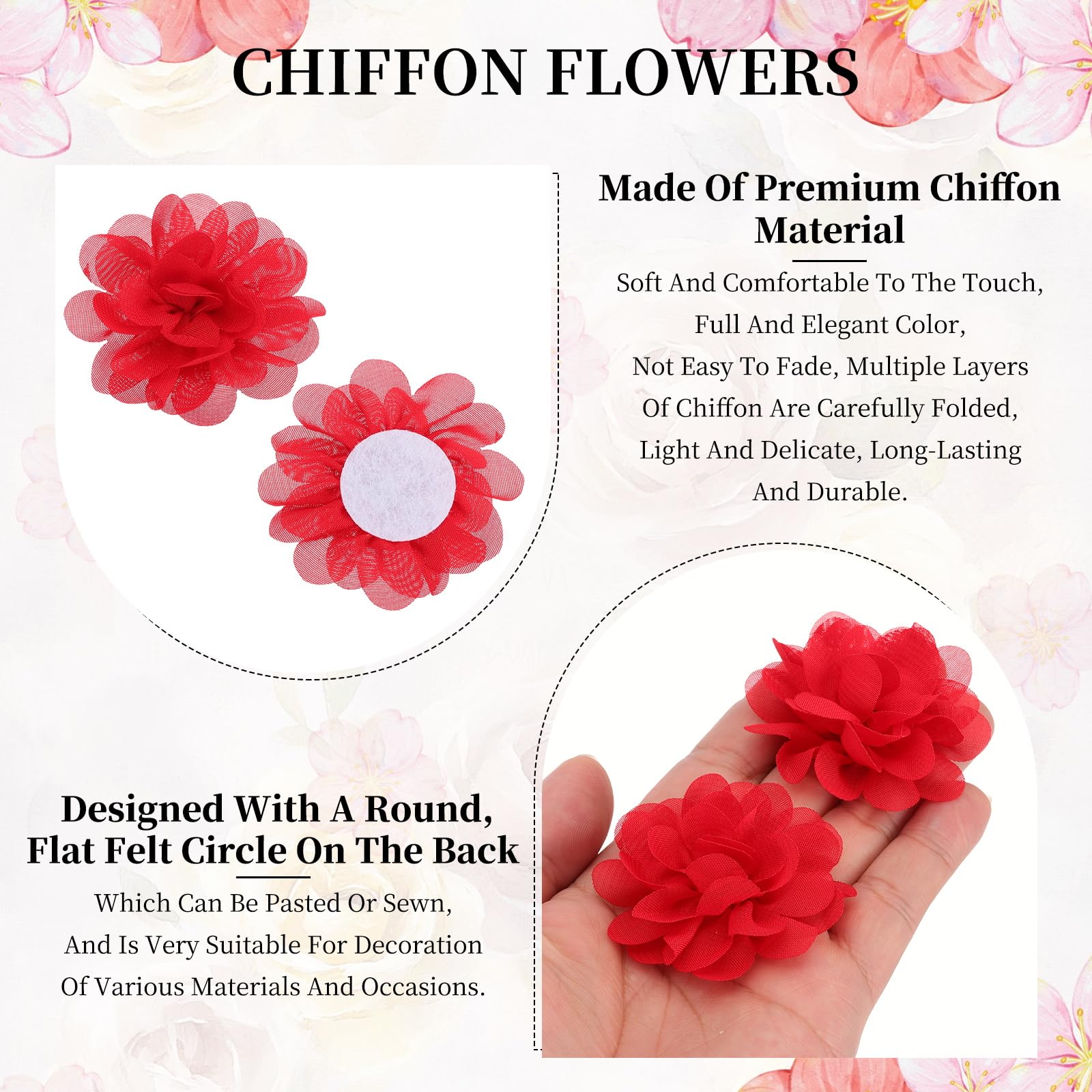 PATIKIL Chiffon Flowers - Image 3