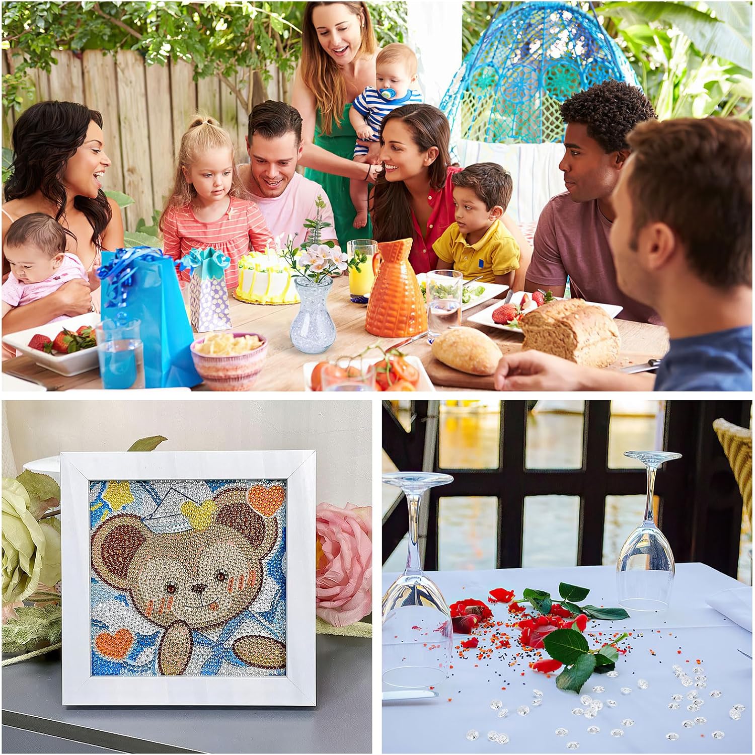 2000 pcs/Pack Wedding Table Scatter Confetti Crystals Acrylic Diamonds 8 mm Rhinestones for Wedding, Bridal Shower, Vase Beads Decorations (8mm, Light Gray) - Image 7