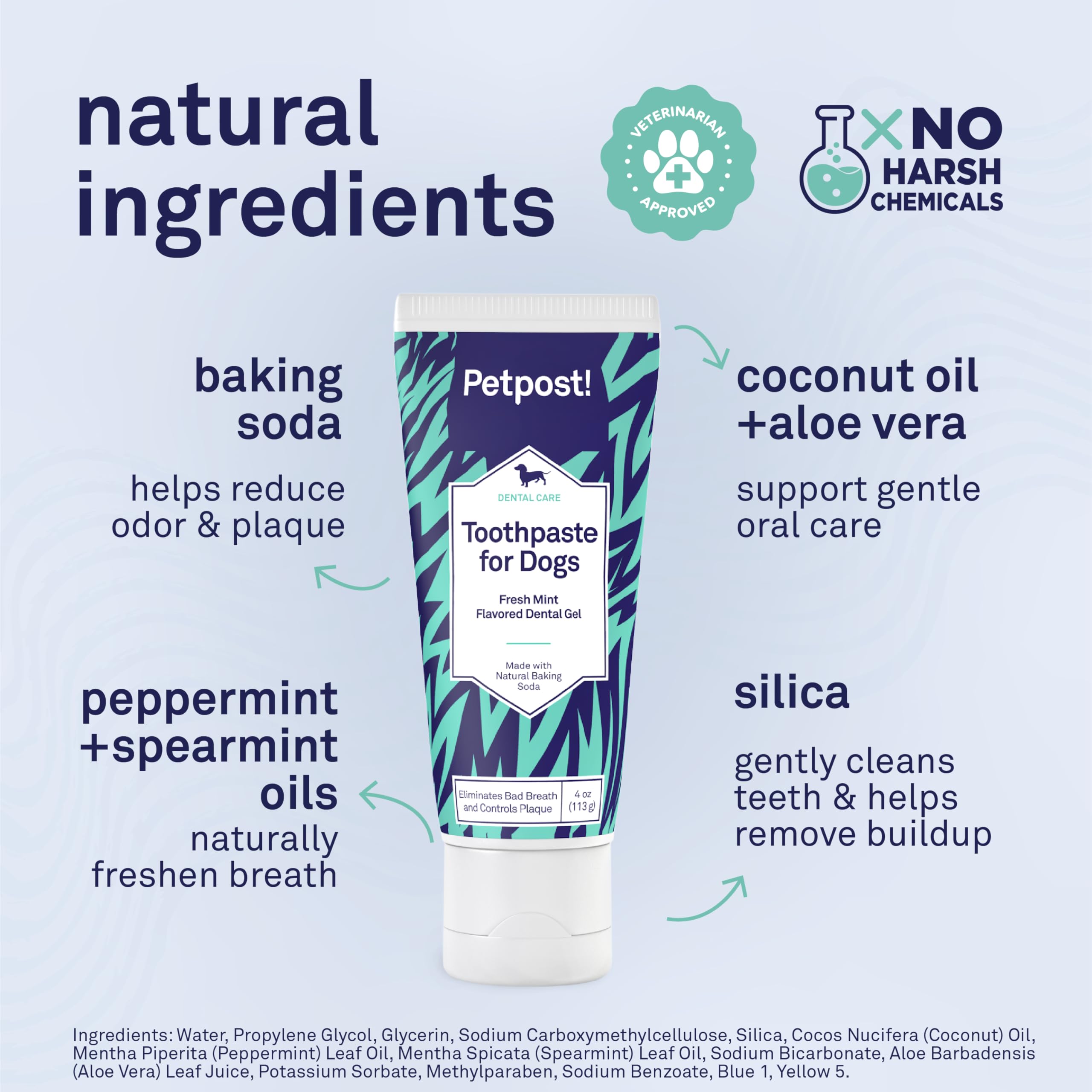 Petpost | Toothpaste for Dogs - Coconut Oil and Baking Soda Based Dental Gel That Naturally Eliminates Bad Breath - Dirt, Gunk, and Tooth Buildup Gone - Mint Flavor 4 oz. - image 3