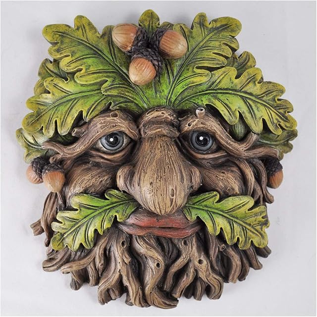 Fiesta Studios Tree Ent Face Wall Plaque TRUNKCORN Large Garden, Greenman Decorative Gift Decor. 16cm
