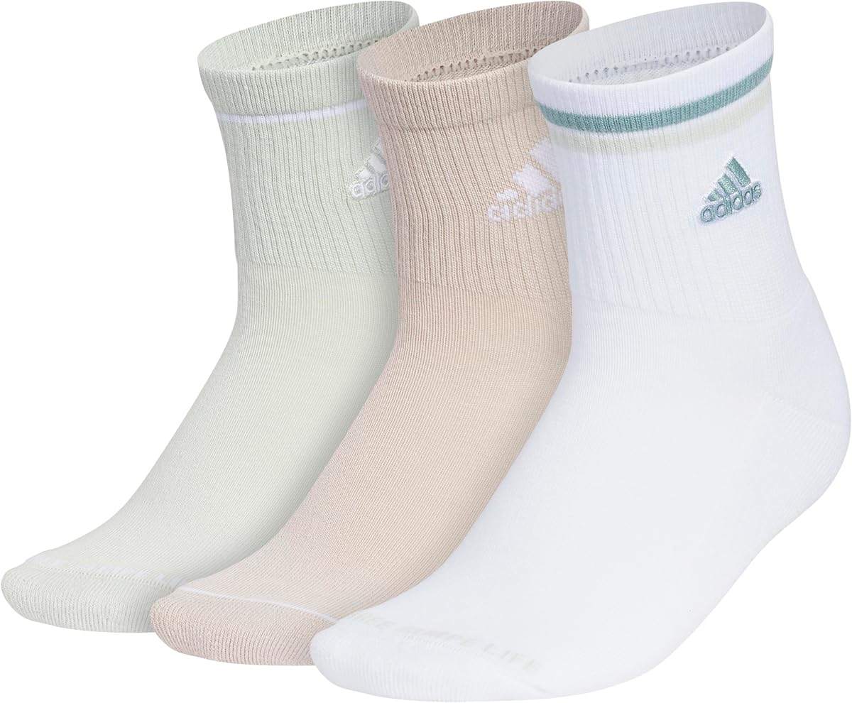 Cushioned Sport High Quarter Socks 3-Pairs Durable & Comfortable