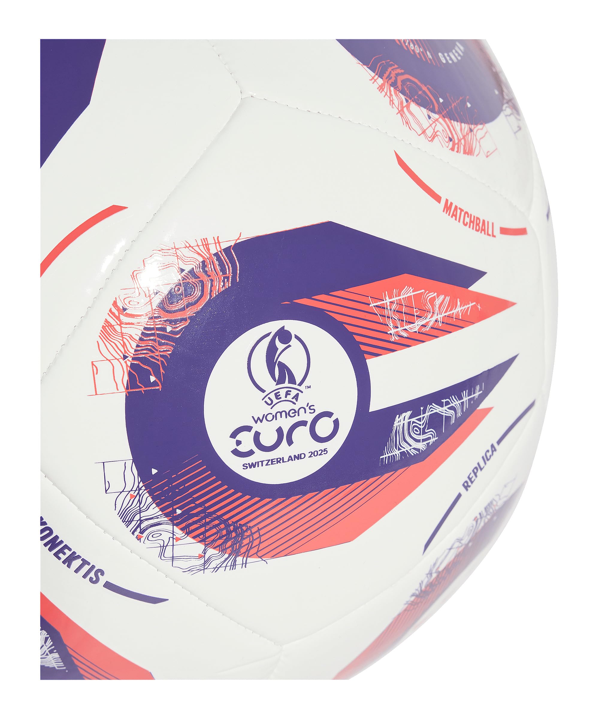 adidas Unisex - Adulto Womens EUROs 2025 Club Football, white/PANTONE/PANTONE, 5