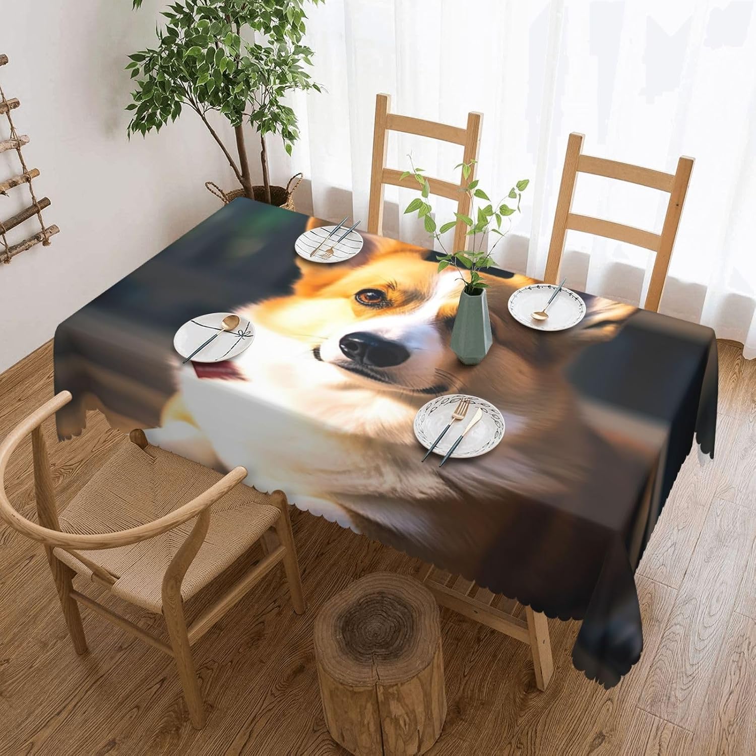 Rectangle Tablecloth 54x72in Water-Resistant Polyester Table Cover