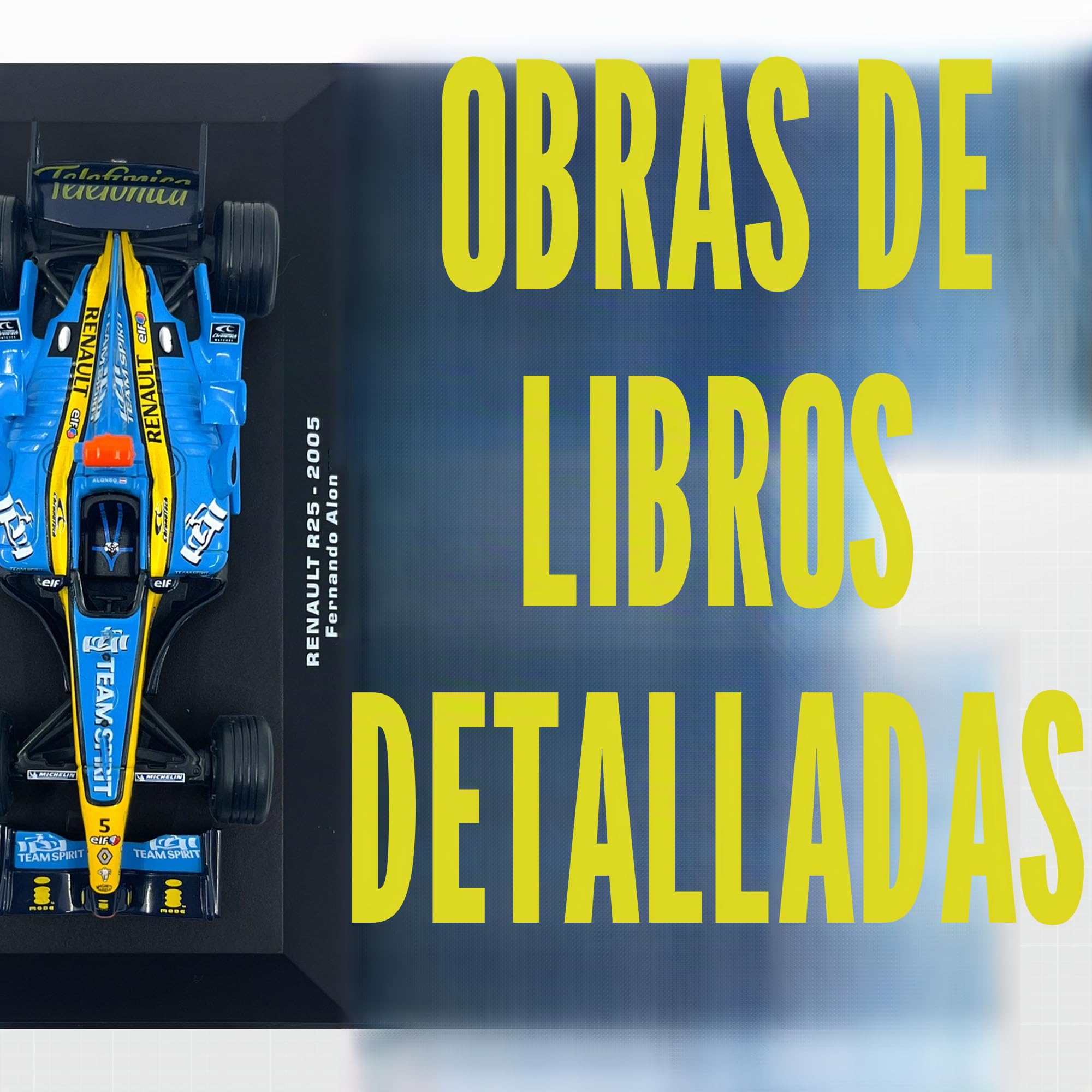 1:43 F1 Team R25-2005 Collection Formula 1 Race 5# Modelo inspirado en Fernando Alonso Modelo coleccionable fundido