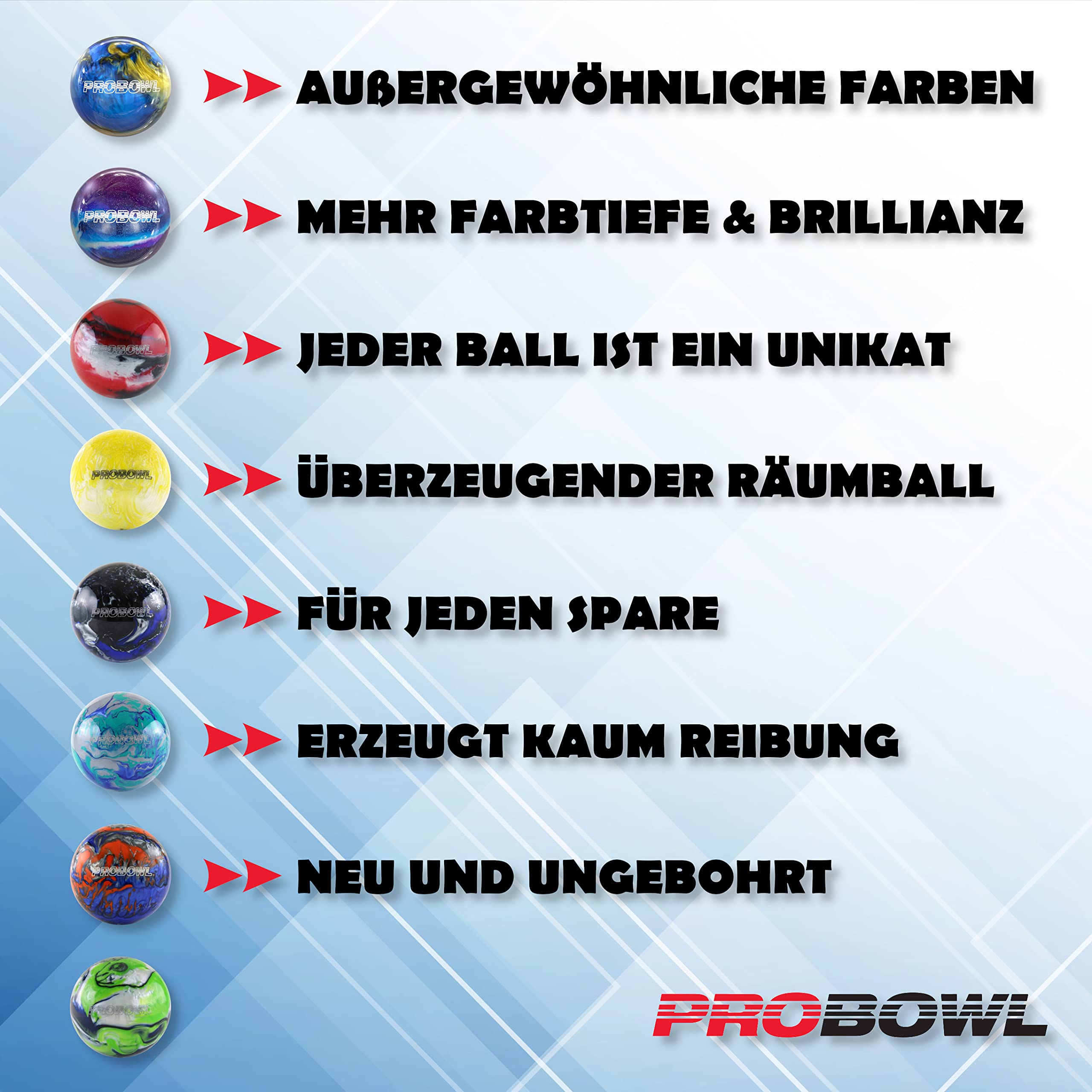 EMAX - Pelota de bolos Pro Bowl Spareball | Bola de bolos de poliéster pulido | Divertidas pelotas de bolos para mujer, hombre, niños y adultos | Bola de limpieza