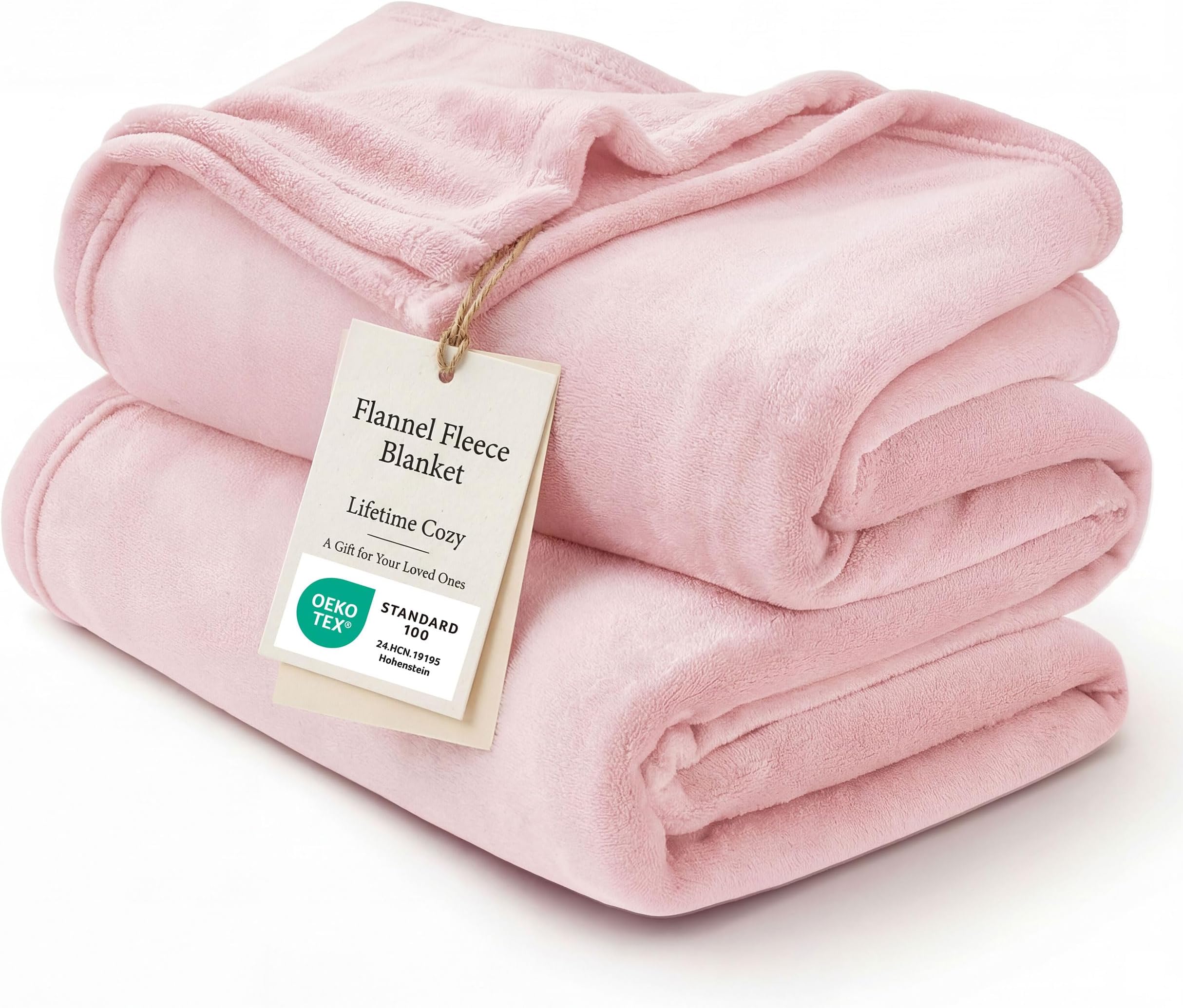 Bedsure GentleSoft Bedding Fleece Blanket for Girls and Boys - Soft Cozy Cute Small Throw Blankets for Travel, 43x55 Inches, Pink