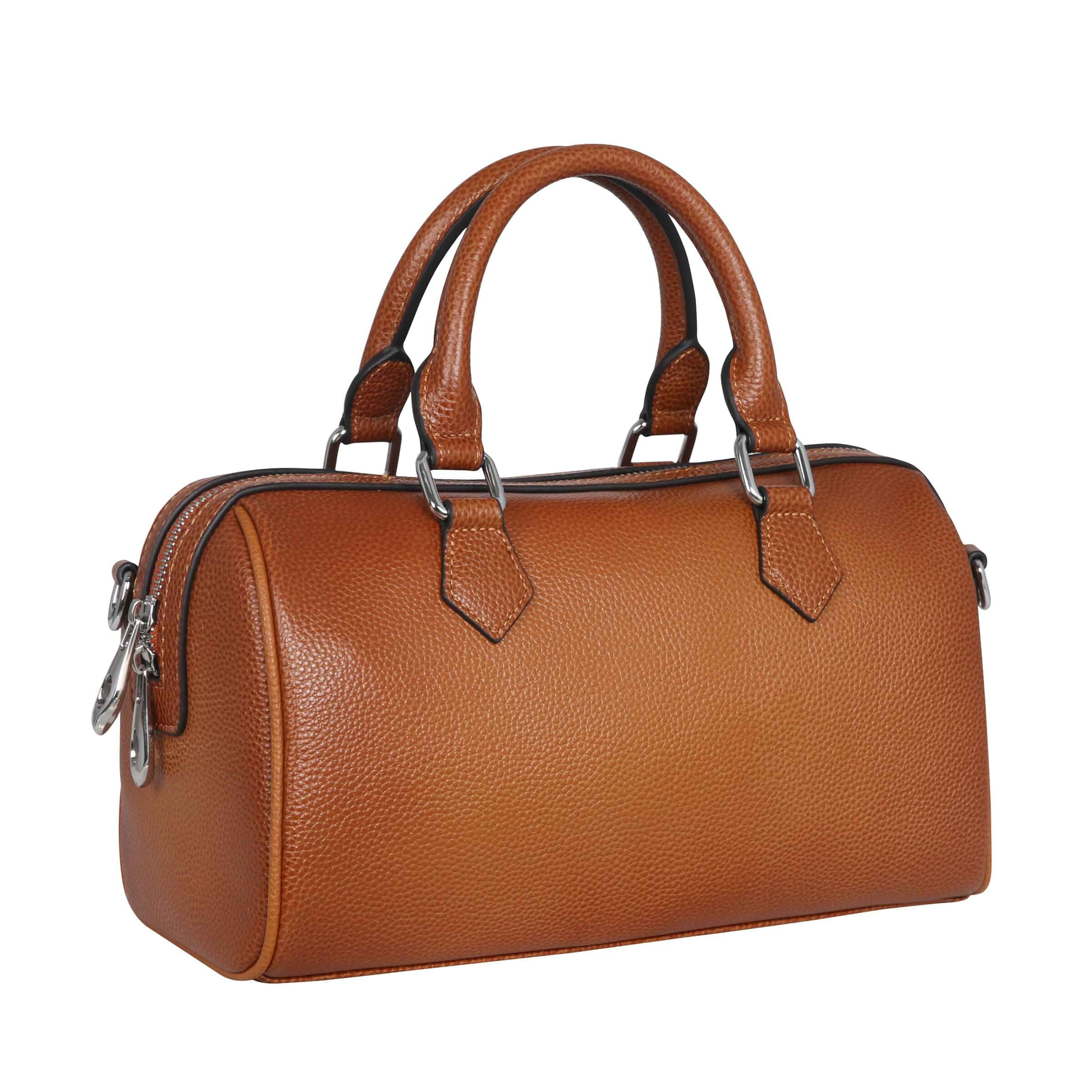 HESHE Leather Shoulder Handbags for Women Crossbody Bag Hobo Satchel Purses Genuine Leather,Removable Strap,Roomy Shoulder Bags Designer Boston Barrel Purse Ladies Daily Bag Crossbody Purse for Travel
