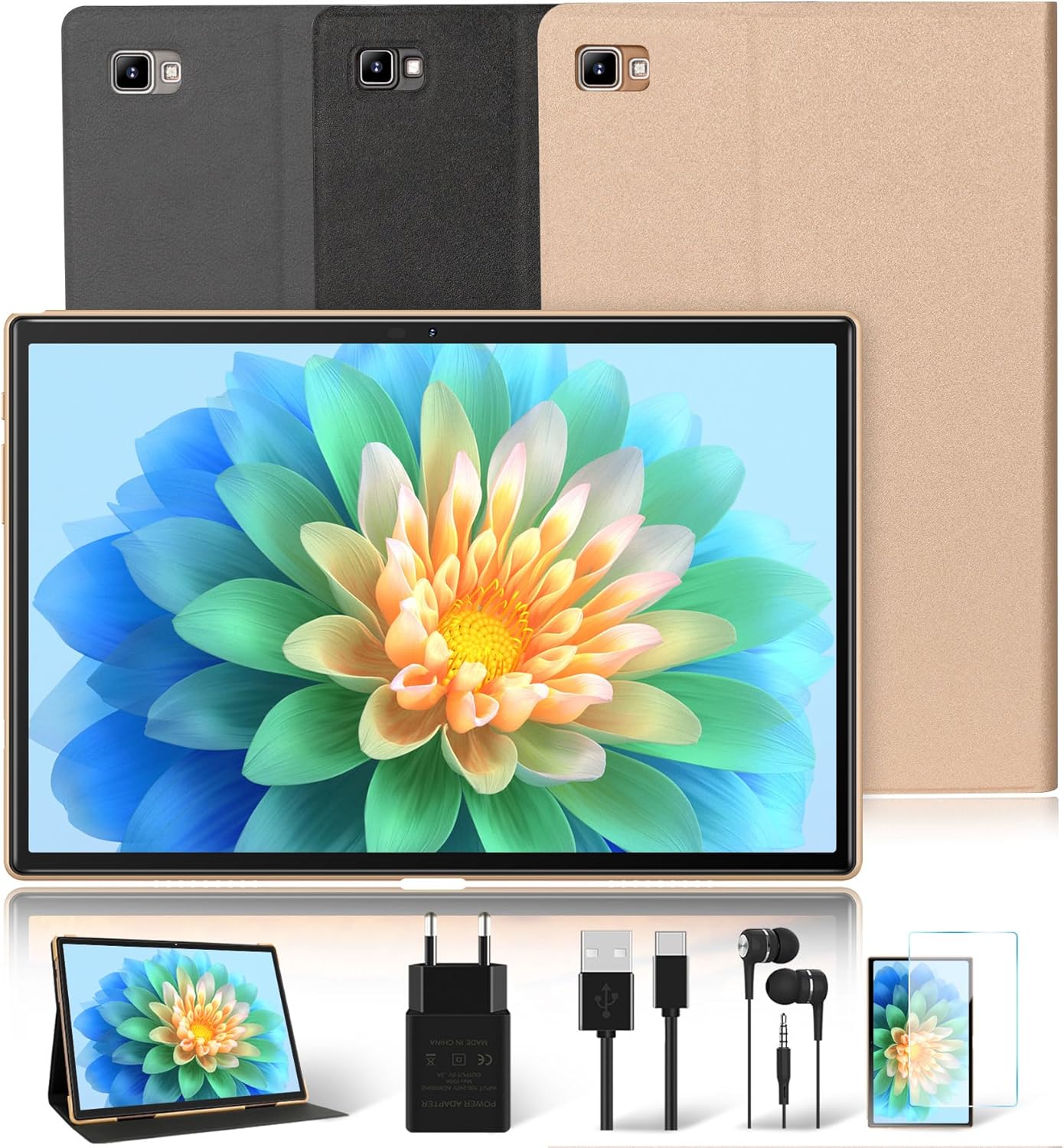 YESTEL Tablet 10 Pollici Android 11 con Custodia, Octa-Core T5 FHD Tablet, Processore 1.6 GHz/Batteria 6000mAh/64 GB Espandibili Fino a 1TB, Oro rosa YESTEL Tablet 10 Pollici Android 11 con Custodia, Octa-Core T5 FHD Tablet, Processore 1.6 GHz/Batteria 6000mAh/64 GB Espandibili Fino a 1TB, Oro rosa