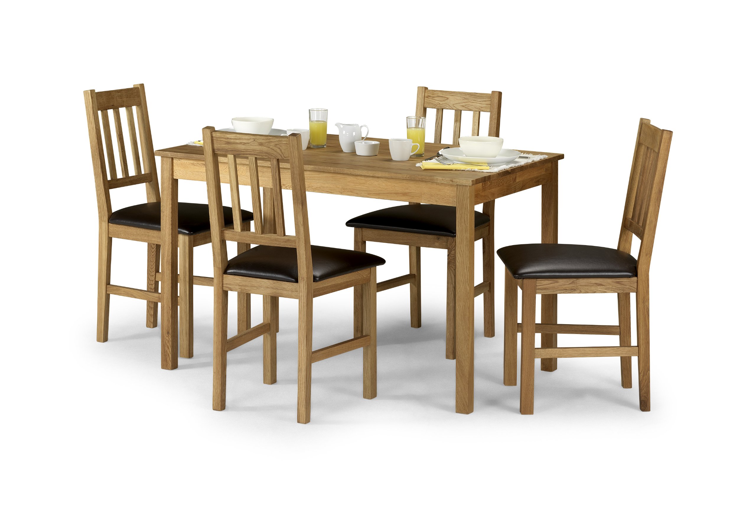 Julian Bowen Coxmoor Dining Table Chairs, Light Oak