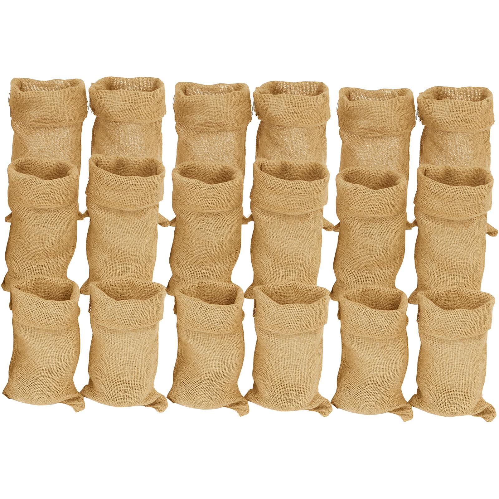 Lot de 18 sacs en toile de jute 60 x 30 cm - Charge maximale : 20 à 25 kg - 100 % toile de jute naturelle - Réutilisables, respirants et stables - Protection contre le gel, les pommes de terre et les
