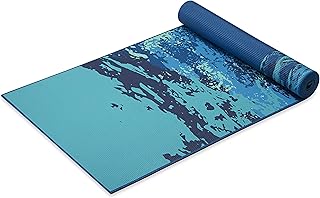 Gaiam Yoga Mat - Premium 6mm Print Reversible Extra Thick Non Slip Exerc...