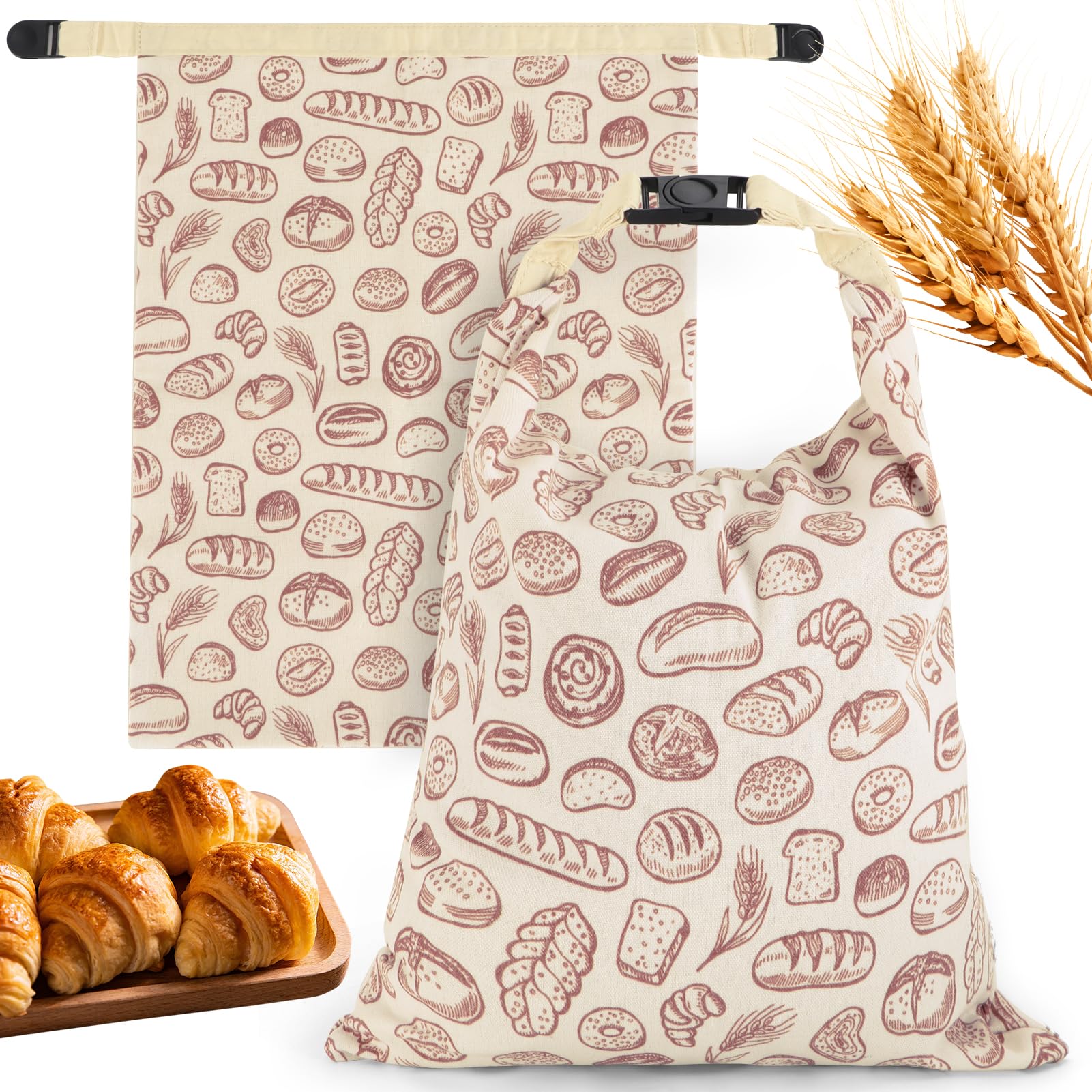 PICcircuit 2 Pack Beeswax Sourdough Bread Bags