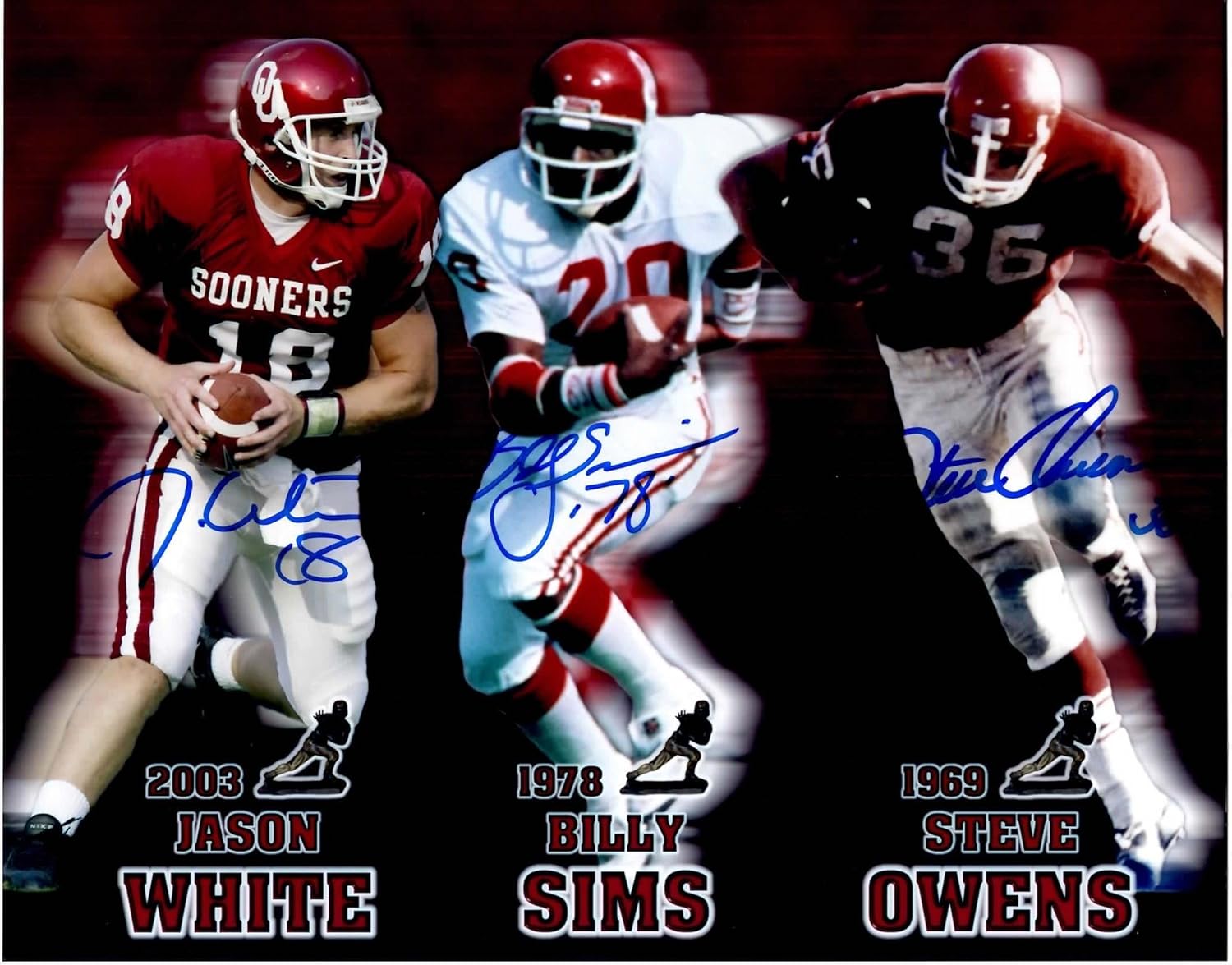 Sports Memorabilia Oklahoma Heisman Winners Autographed