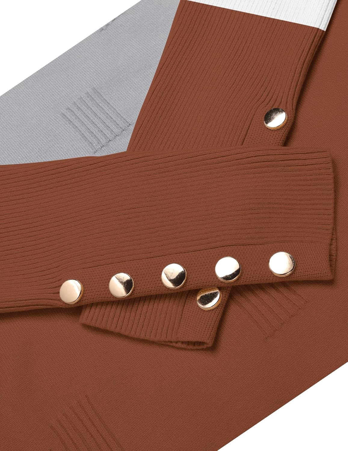 Zeagoo Womens V Neck Sweaters Shirts Long Sleeve Lightweight Ribbed Knit Pullover Sweater Blouse Tops with Buttons Oufits - Image 6