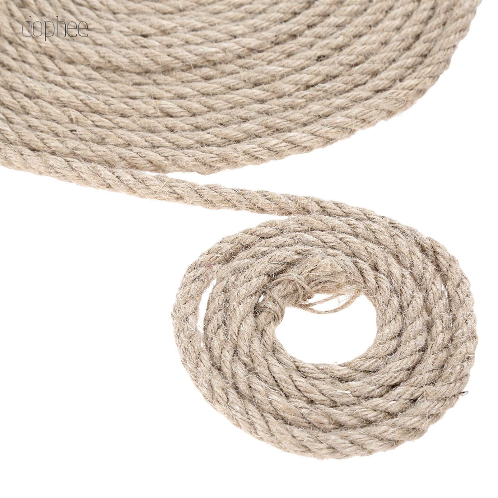 Zkenshan-Natural Jute Twine 1-5mm Jute Fabric Rope Twine Rolls Hemp Cord Macrame String DIY Basket Craft Cat Pet Scratching Handmade Decor, Natural Jute Fiber (Color : 3mm 50M)