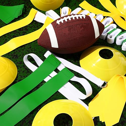 Miniatura 8 de 14 Player Flag Football Set, Includes 14 Flag Football Belts, 12 Cones, Carrying Backpack Football Stuff for Flag Football