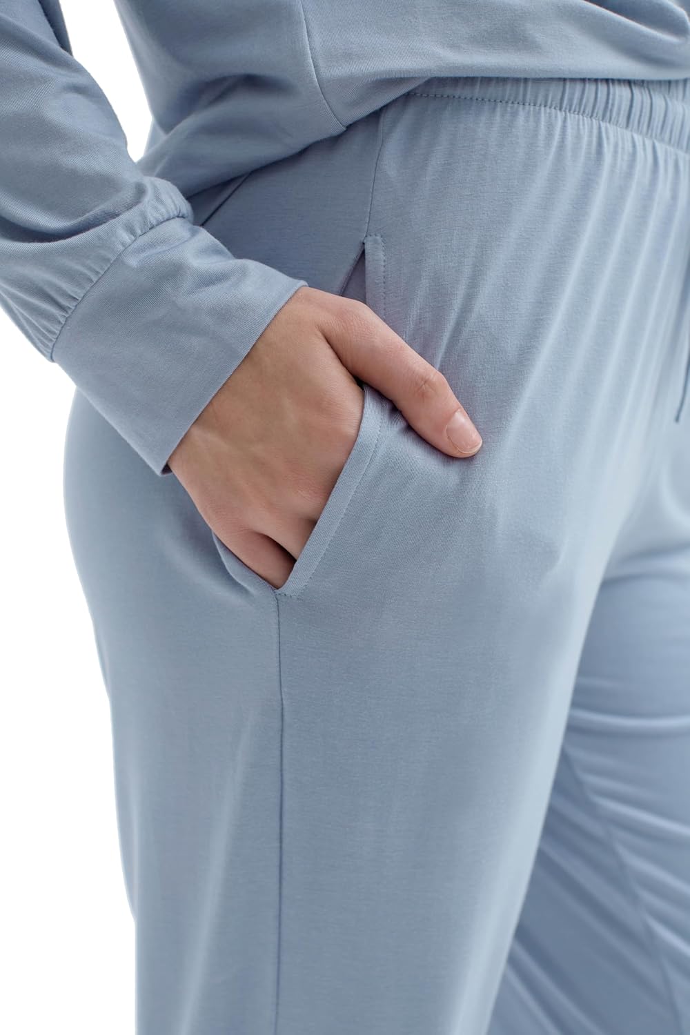 Joyaria Womens Bamboo Viscose Pajamas Set Ultra Soft Long Sleeve Jogger Pants Lounge Set Cooling Pjs - Image 5