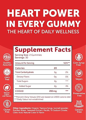 Miniatura 5 de Lunakai Paquete de gomitas CoQ10 de 200 mg + glicinato de magnesio con L-teanina, sabor natural, sin OMG, 60 unidades cada una