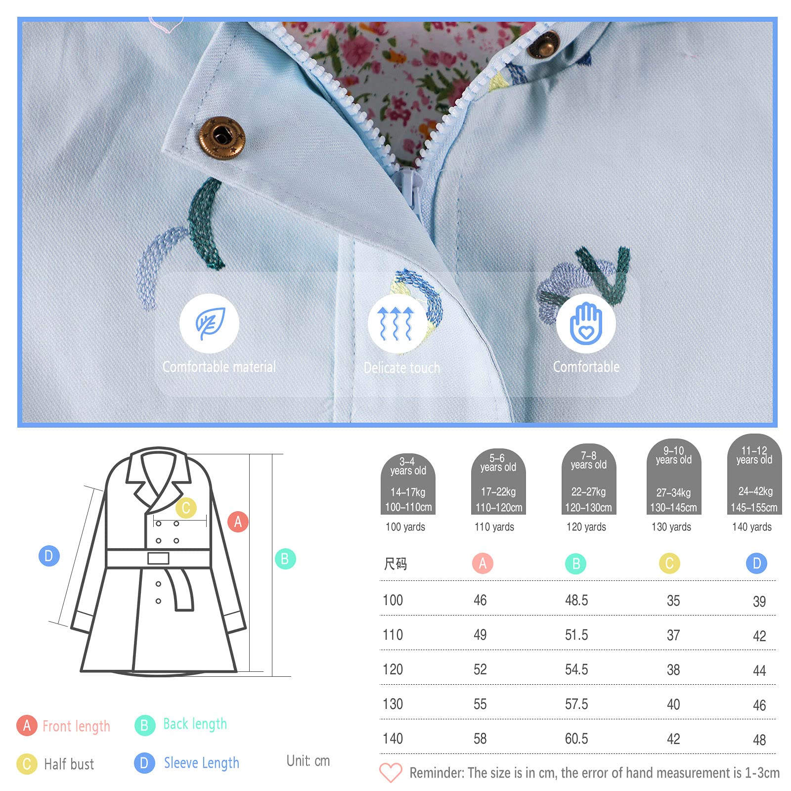 Chaqueta de Primavera para Niñas Chaqueta con Cordón para Otoño con Estampado