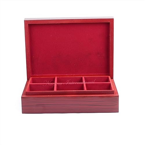 Miniatura 7 de Caja de almacenamiento de bolsitas y bolsitas de té lisas con estampado de palisandro  Cofre de té hecho a mano  Nagina International