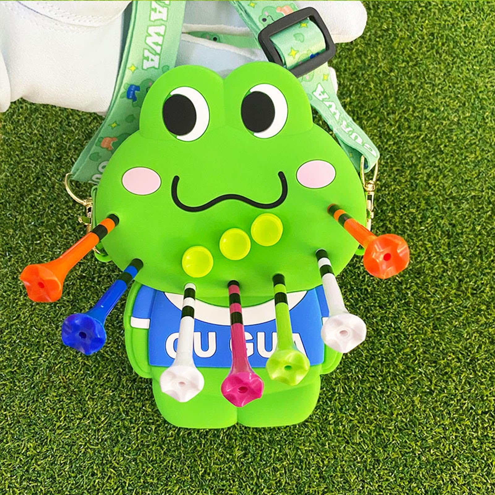 Pochette de Stockage pour Tees de Golf Hommes, Porte-Balles Frog, Organisateur Accessoires Entraînement