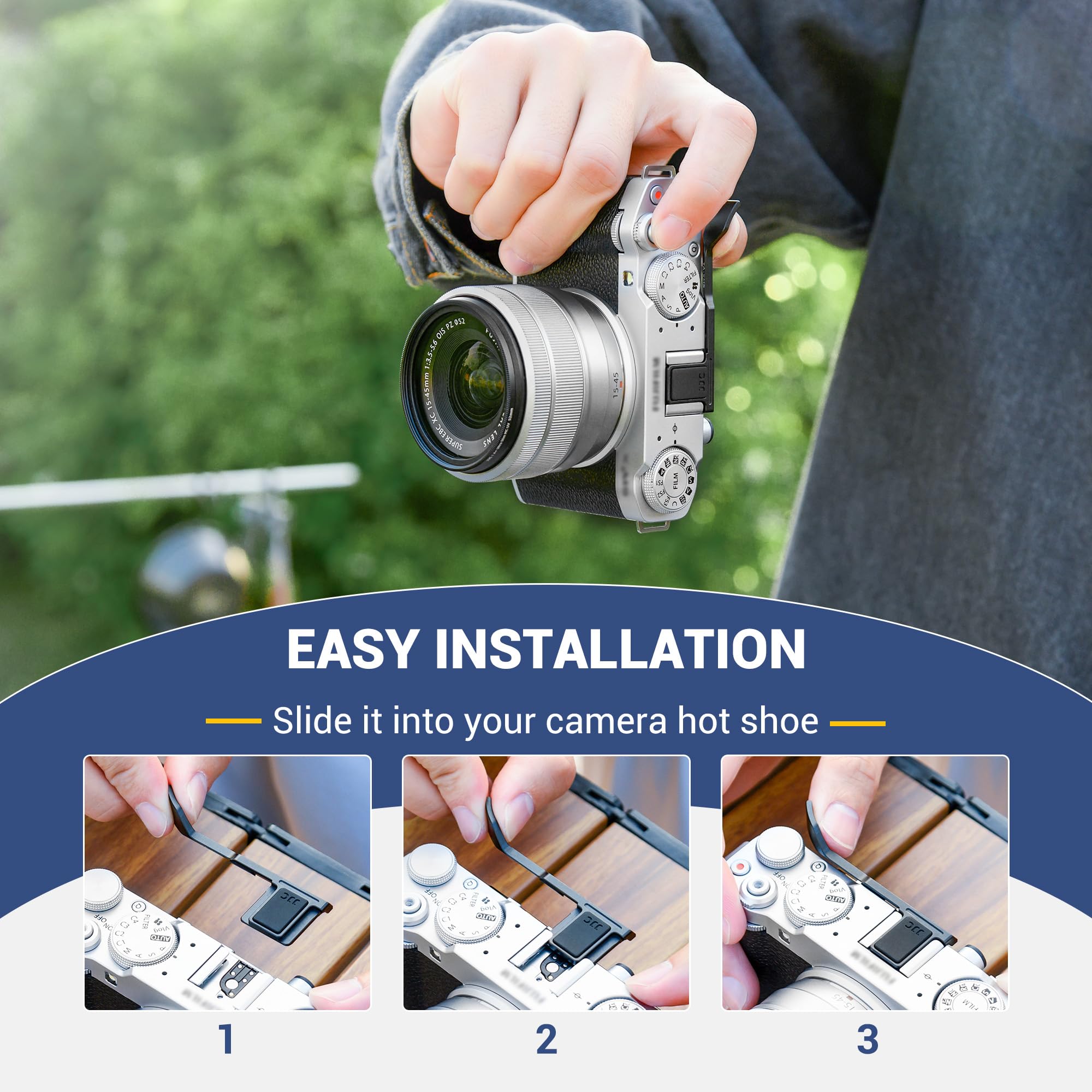 Amazon.com : JJC Metal Thumb Rest Grip for Fuji Fujifilm X-M5 XM5