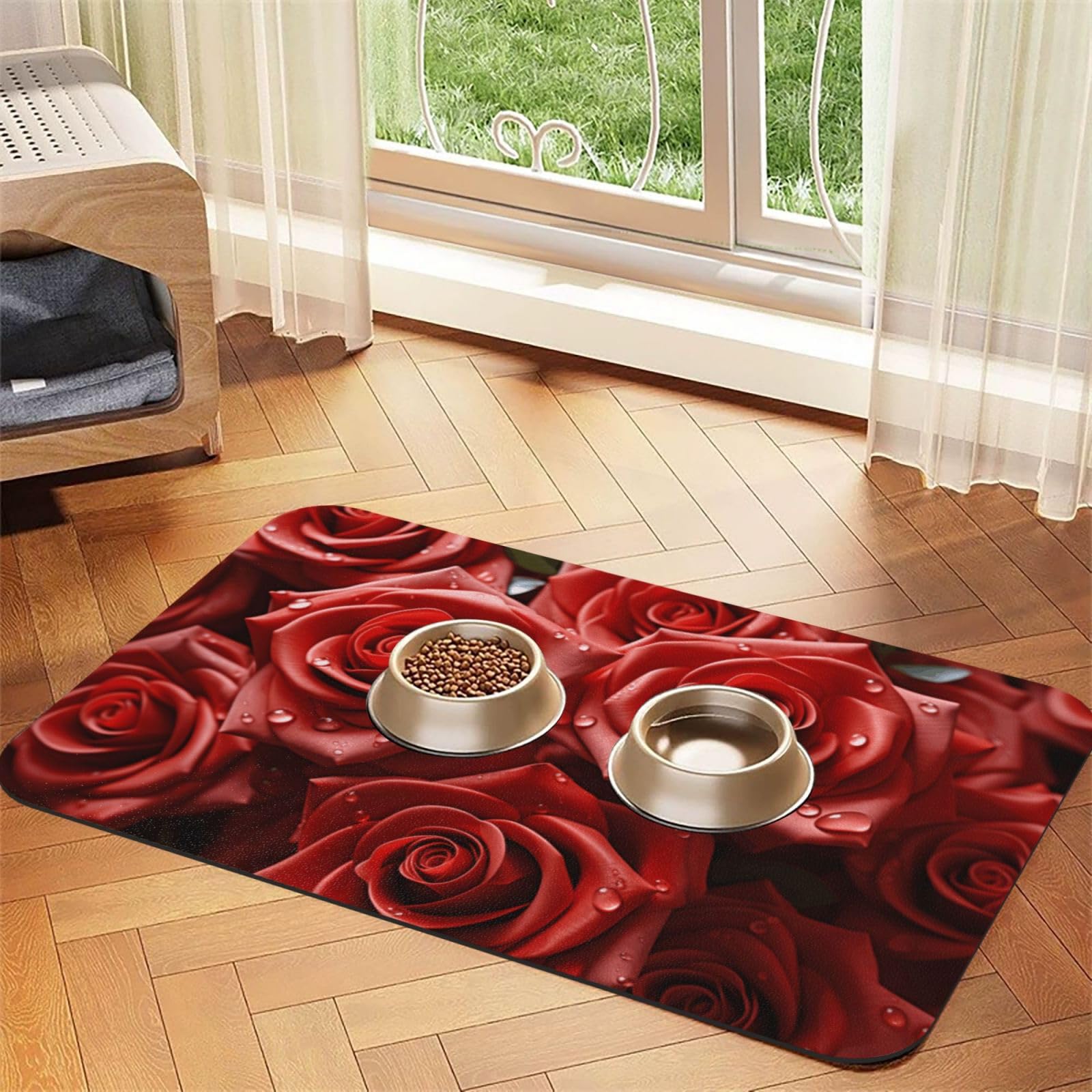 Tapis de nourriture pour chien pour coin repas propre et élégant