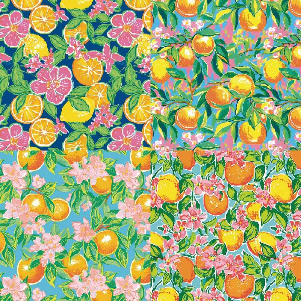 Carta per Scrapbooking, 6"x6", 48 Fogli di Carta con Motivo Floreale in Seta, cartoncino Primaverile monofacciale, Carta Decorativa Artigianale da 160 g/m²(348)
