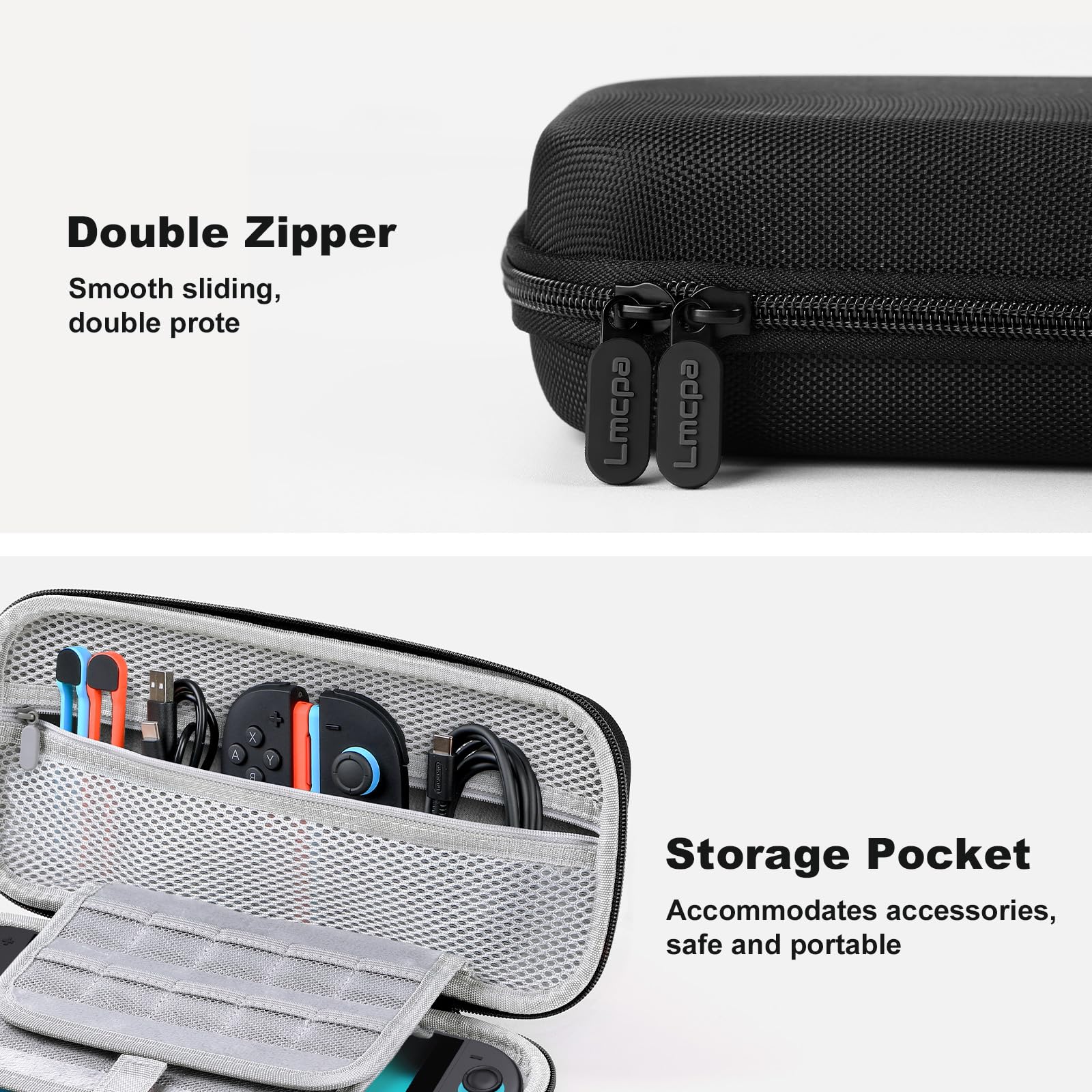 Nintendo Switch 2 Tasche Kompatibel mit 2025, Zubehör mit Displayschutz, Transparente Schutzhülle, Daumengriff