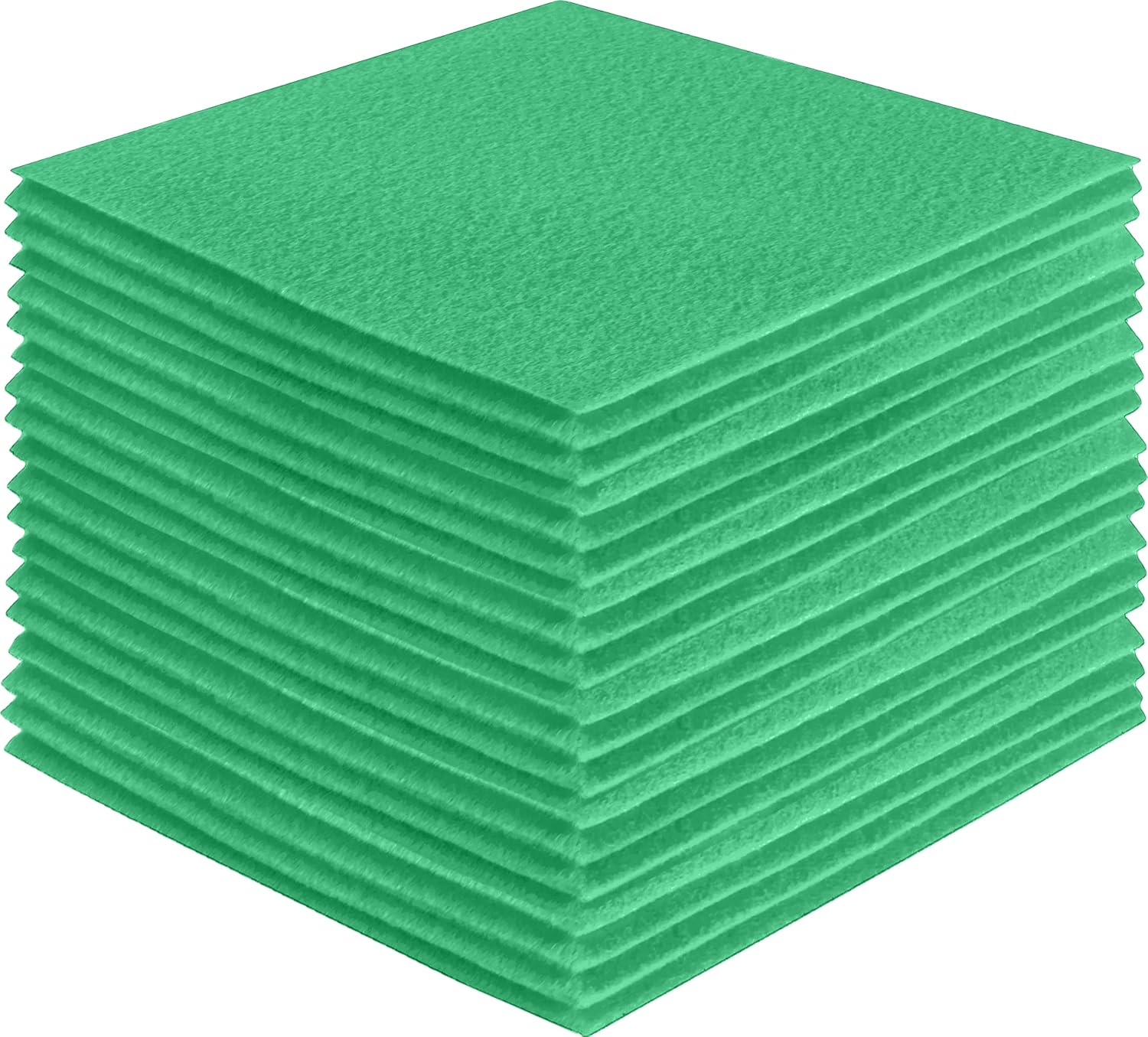 FabricLA Acrylic Felt Sheets for Crafts - Soft Precut 4 X 4 Inches (10cm X 10cm) Felt Squares - Use Felt Fabric Craft Sheets for DIY, Hobby, Costume, and Decoration - Mint, 42 Pieces