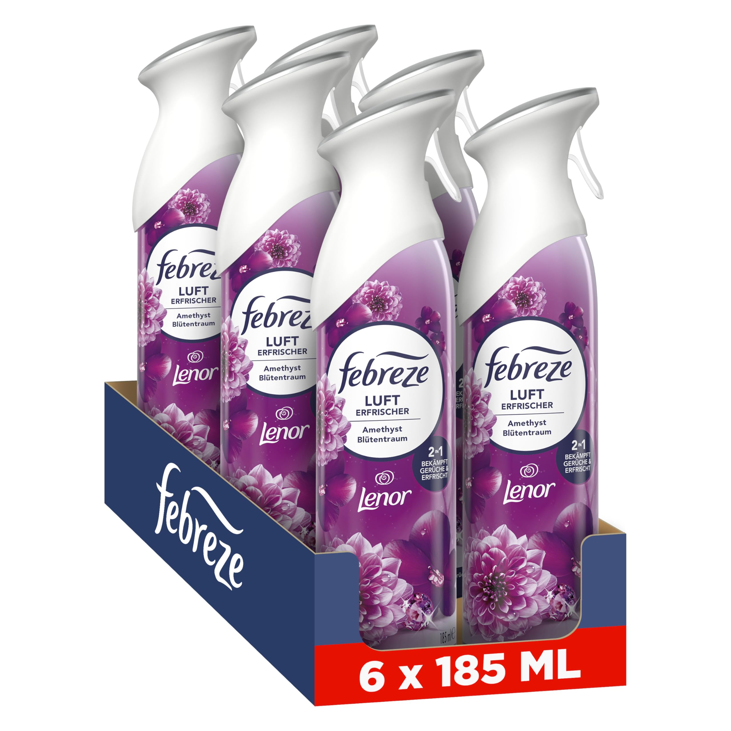 Febreze Lufterfrischer Amethyst Blütentraum, 6x185 ml