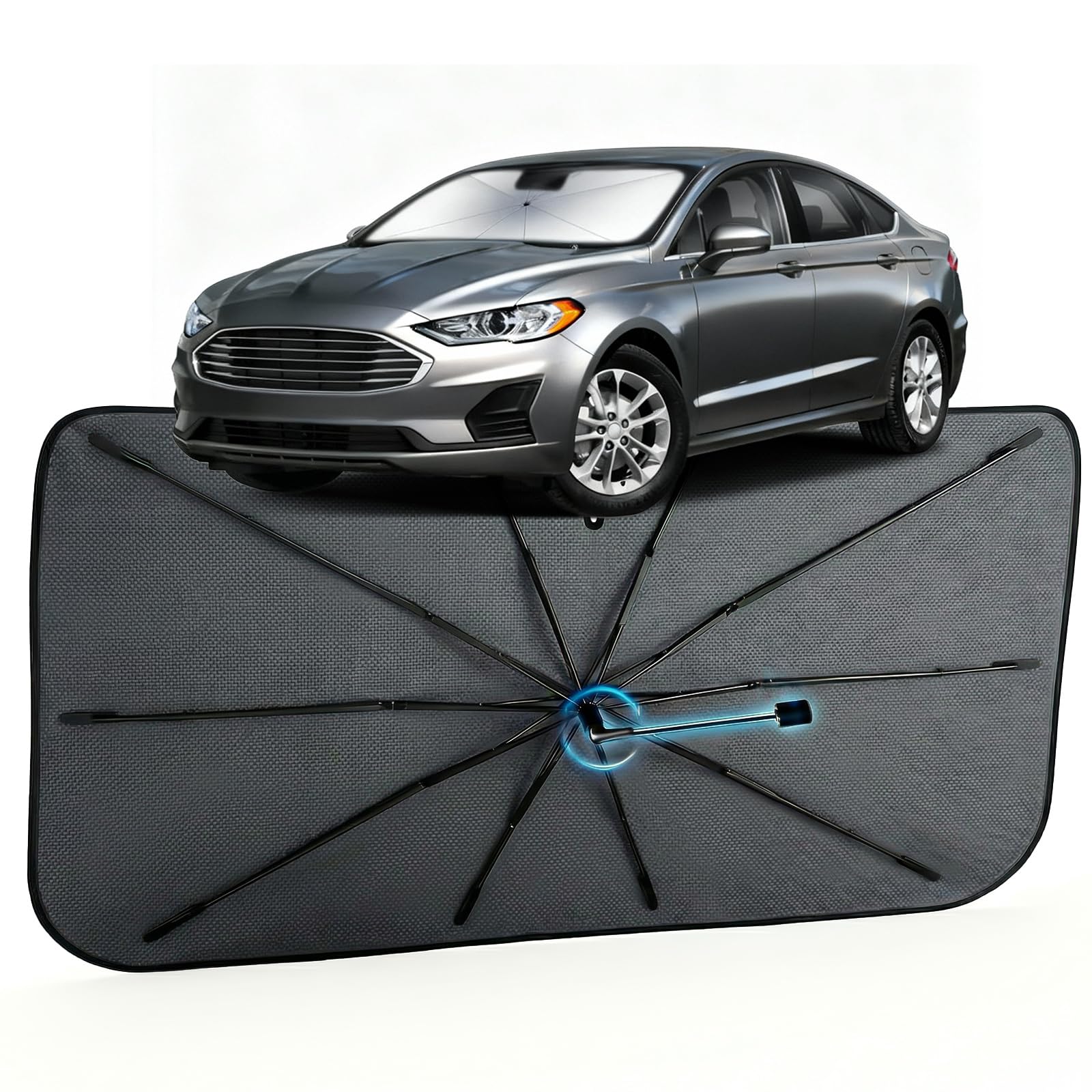 Car Windshield Sun Shade Umbrella for Ford Fusion 2013-2021, 1:1 Fit