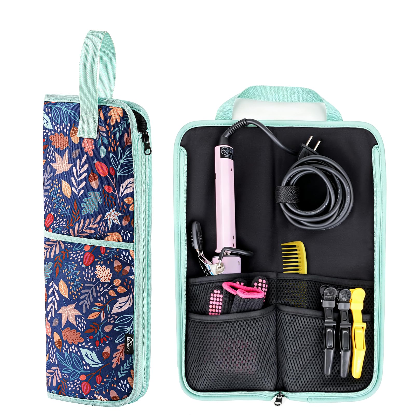 Amazon.com: WK IEASON Curling Iron Travel Case Heat Resistant Hair