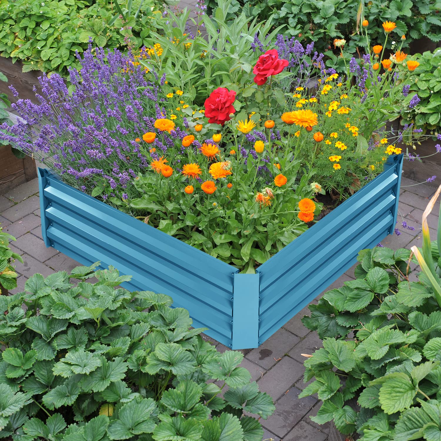 Amazon.co.jp: DCP 盛り上がったガーデンベッド メタルガーデン