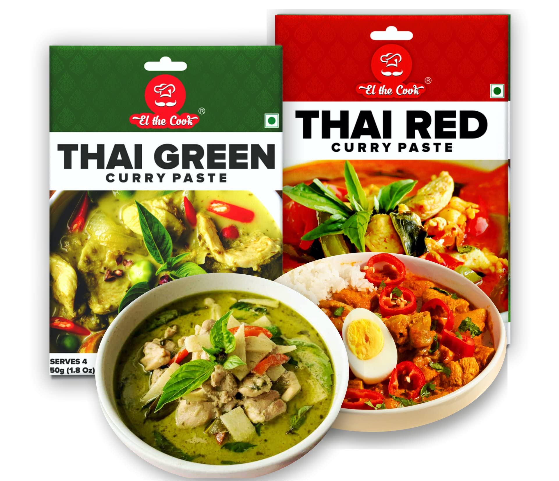 Thai Red Curry + Thai Green Curry Paste | 50 Gram X 2