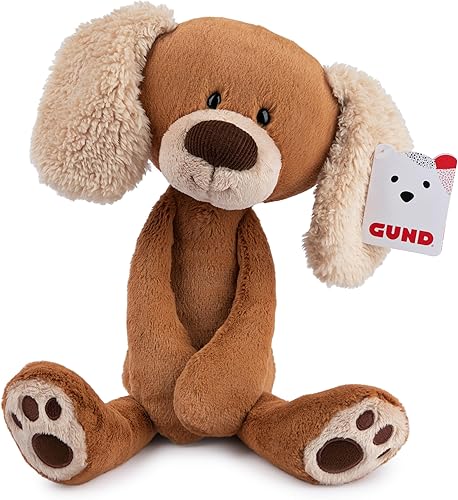 GUND Amigos para llevar, perro de peluche Masi cachorro para edades de 1 año en adelante, marrón/crema, 15 pulgadas