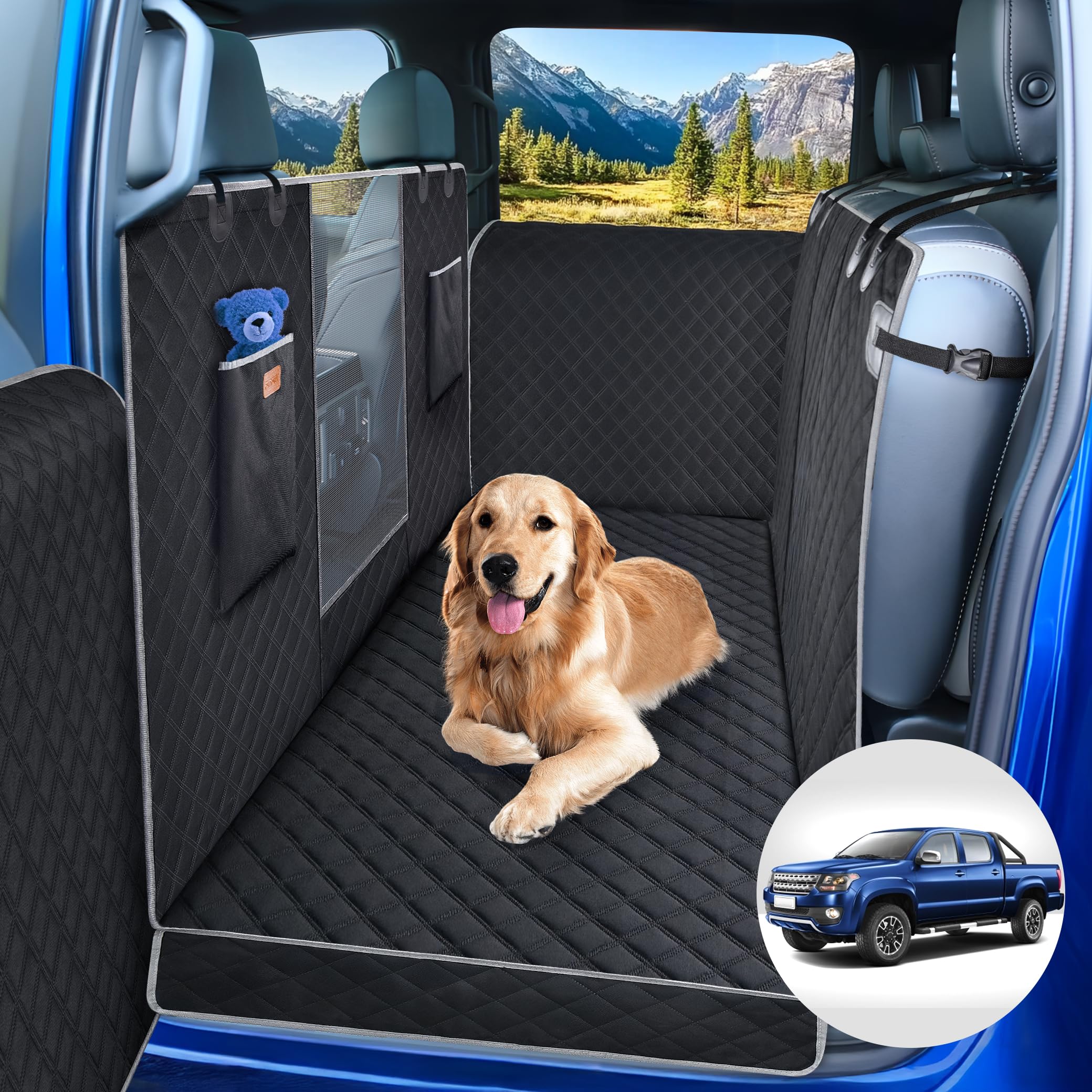 Seat Belt Pet Cover For Back Of Suv IBuddy Bench Seat Cover - Main Image