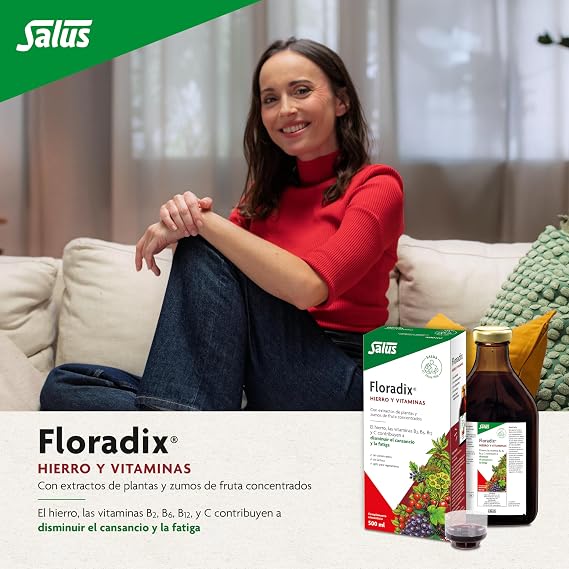 Flora, Floradix Iron + Herbs, Natural Liquid Iron Supplement, 17 fl Ounce (500 ML)