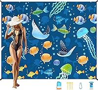 Vista 168 de Beach Blanket Oversized Extra Large 78" X 81",Waterproof Sandproof Beach Blanket 1-7 Adults Lightweight Durable for Travel Camping Hiking Picnic