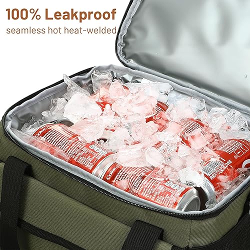 Miniatura 2 de MIER Lonchera grande para hombres, bolsas de almuerzo aisladas, bolsa enfriadora suave con correa para el hombro para adultos, trabajo, playa,